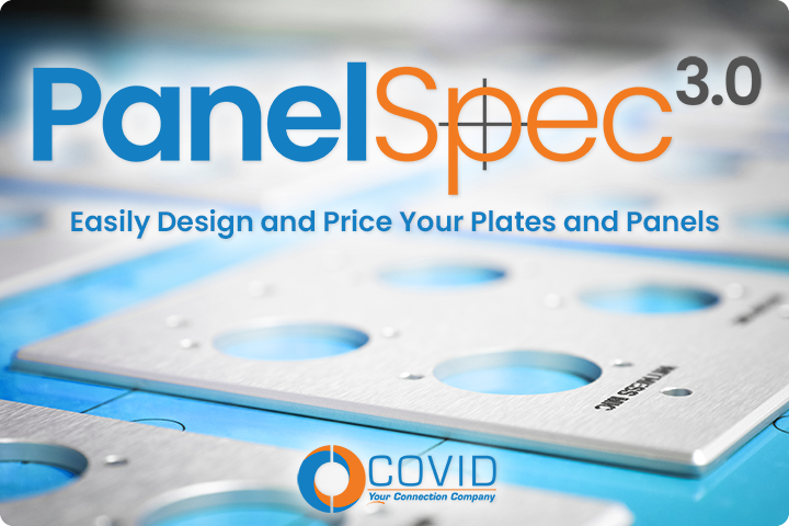 Panel Spec custom wall plates, custom av wall plates and rack panel designer