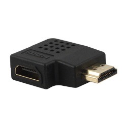 Adapter, HDMI Male to HDMI Female, 90 Degree