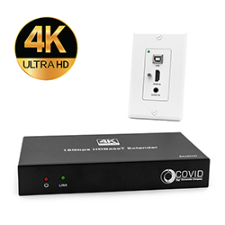 HDBT Set, HDMI 4K60, USB2.0, Aud, Tx-WP+ Rx-Box