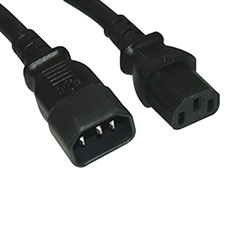 Power Cord, C13 to C14, 14 AWG
