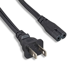 Power Cord 1-15P to C7, 18 AWG